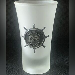 Pre Owned Princess Cruise Lines Raised Logo Shot Glass Shotglass Shooter Frosted